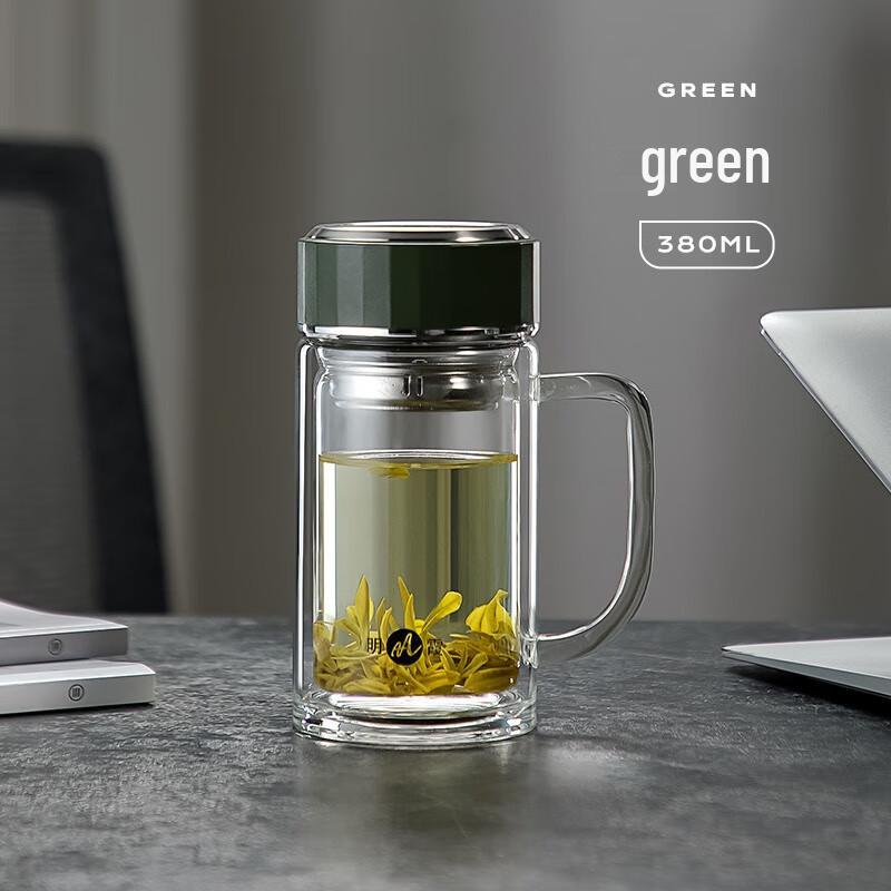 Mingxia Double-Wall Borosilicate Glass Business Cup