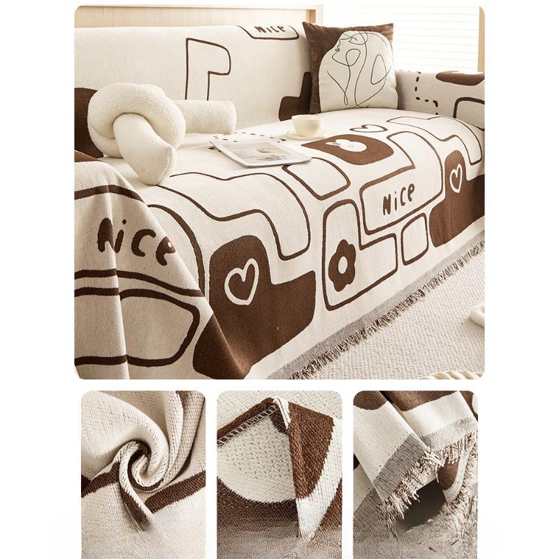 Chenille Sofa Towel Sofa Cover Four Seasons Universal Full Cover Blanket Cushion Simple Art Cover Cloth