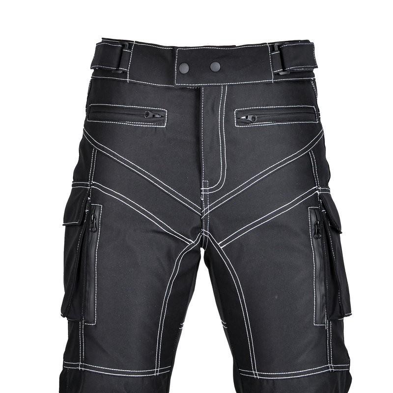 Mens All-Season Motorcycle Riding Pants With Integrated Armor Waterproof Stretch Waistband Protective Gear