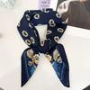 Spring and summer new French retro velvet herringbone pattern small square scarf temperament silk scarf versatile neck protection scarf scarf women