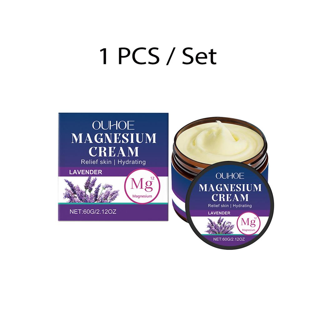 Magnesium Cream 60g Enhance Flexibility Daily Massage for Joint Discomfort Muscle Tension Lavender Oil Gentle Body Skin Care