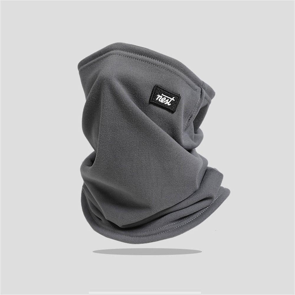 Solid Color Neck Gaiter Fleece Half Face Mask Fashion Ski Tube Scarf  Men & Women