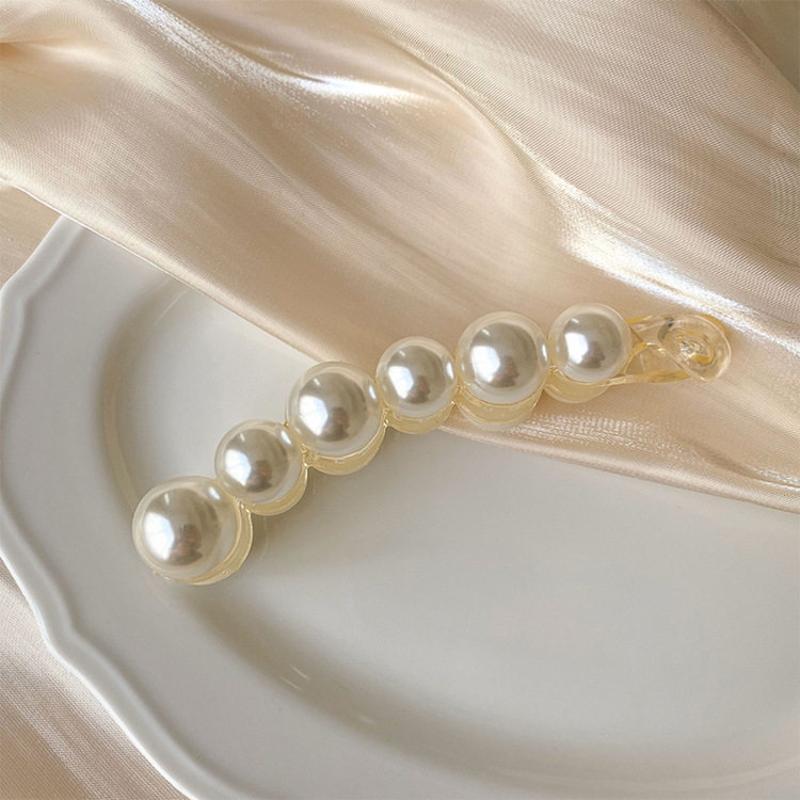 Luxury Pearl Hair Clips Anti-Scratch Durable Hair Barrettes for Women Girls Travel Dating Hair Accessories
