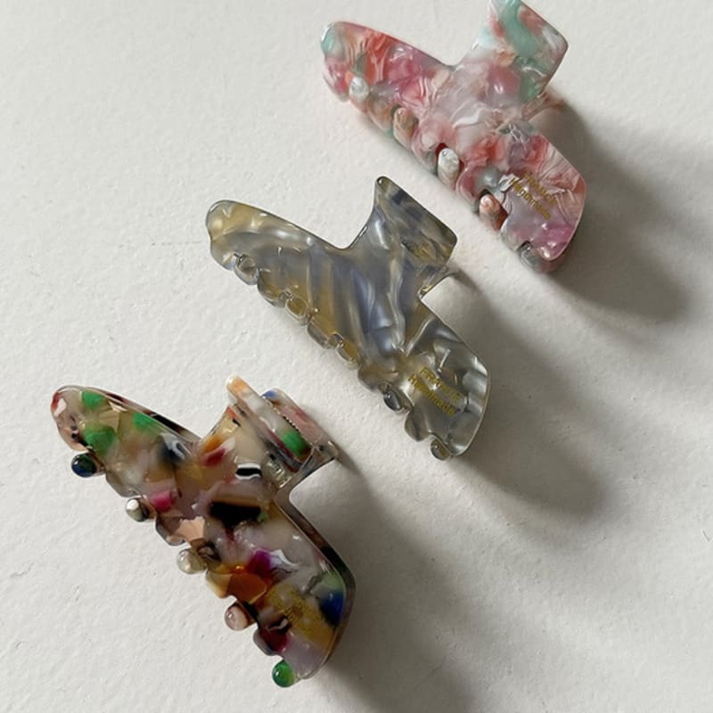 

mosxe Красочная мраморная мини-заколка для волос (3color) sakura