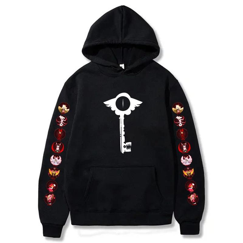 2025 Hell Inn Anime Printed Hoodie Women Men Casual Loose Harajuku Fashion Comfortable O-neck Long Sleeve Fleece Sweatshirts