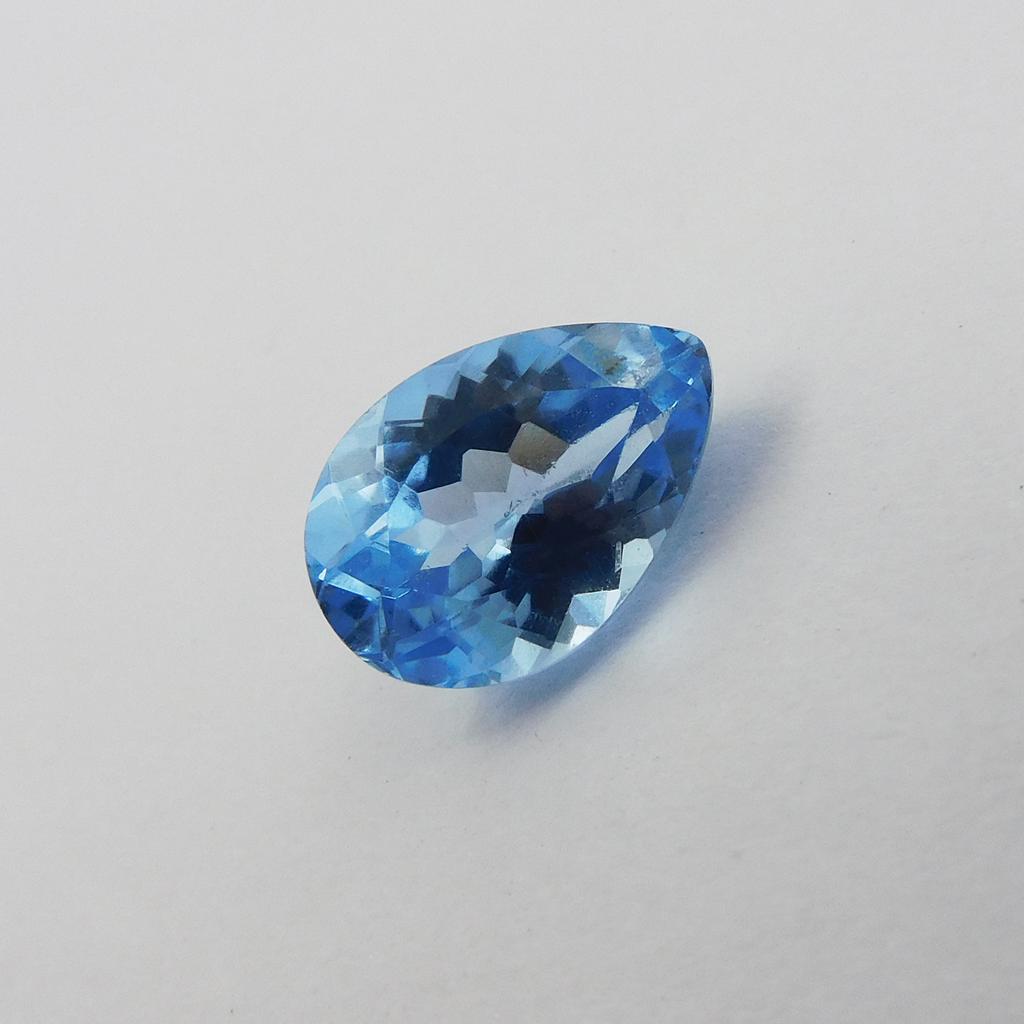 NATURAL Pear Shape 6.10 Carat Ceylon Blue Sapphire Loose Gemstone CERTIFIED P-1137-S