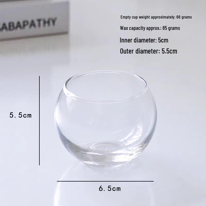 

Вращающийся подсвечник из прозрачного стекла и чаша для ароматерапии в форме яйца 55*65~Two-Pack Bare Cup