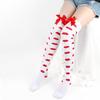 Valentines Day Over Knee Long Socks Cute Bowknots Lip Heart Pattern Thigh High Stockings for Women Parties Casual Wear
