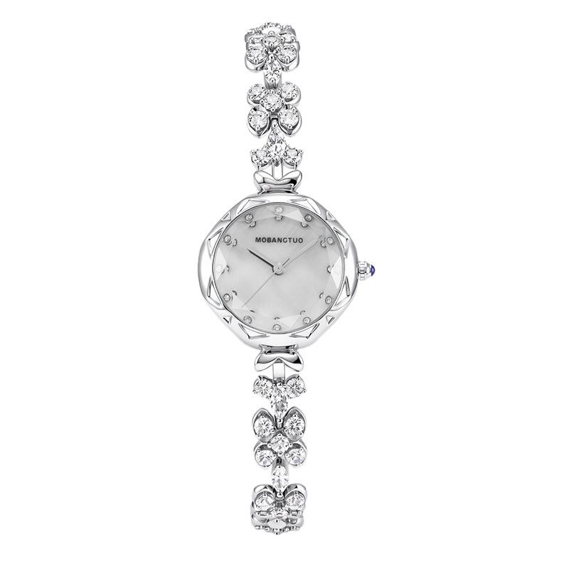 Light Luxury Diamond Cross Flower Bracelet Watch Women's Watch Niche High-end Fashion Versatile Waterproof Quartz Watch