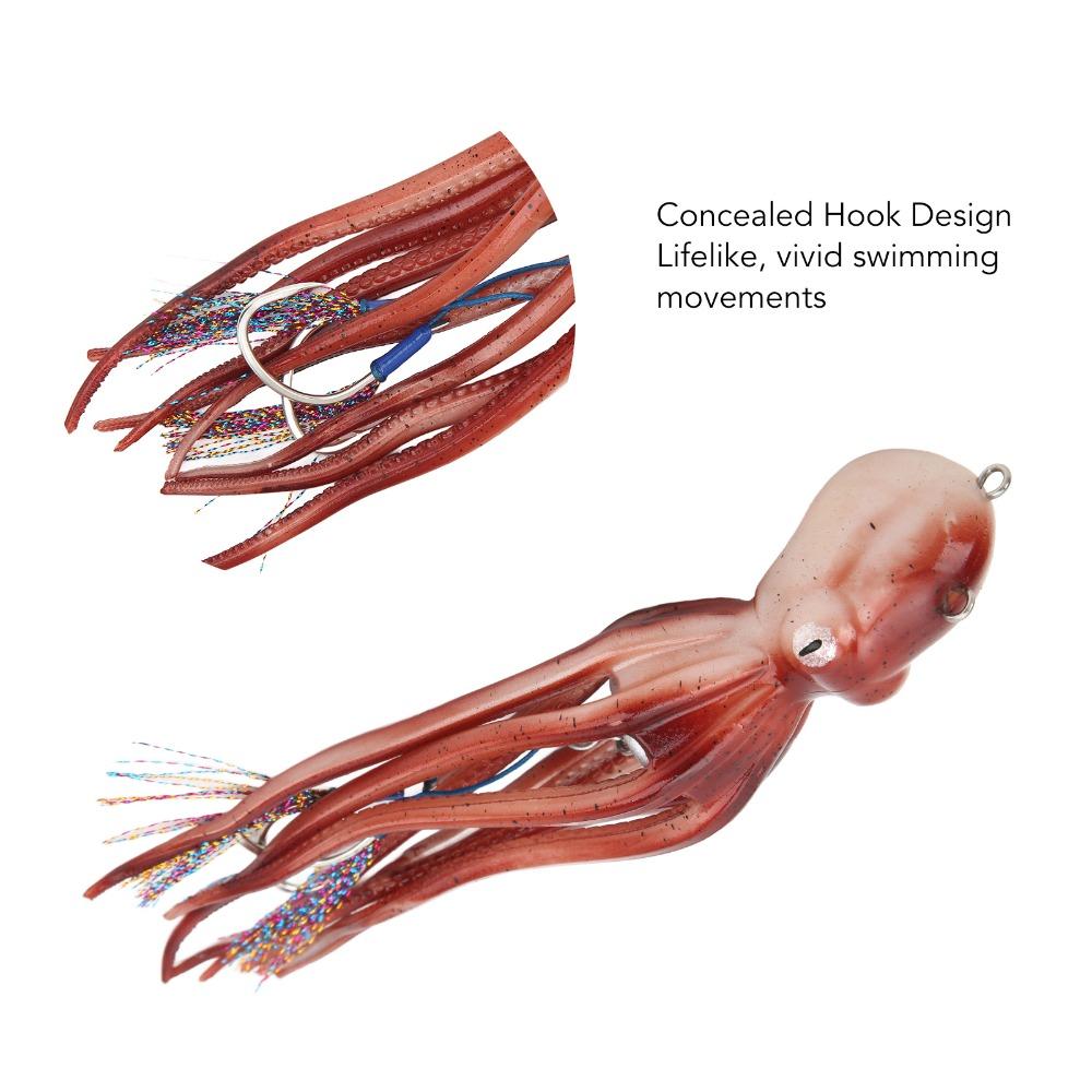 Soft Fishing Squid Bait TPE Fishing Octopus Lure Durable Squid Jig Bait  Saltwater Ocean Fishing