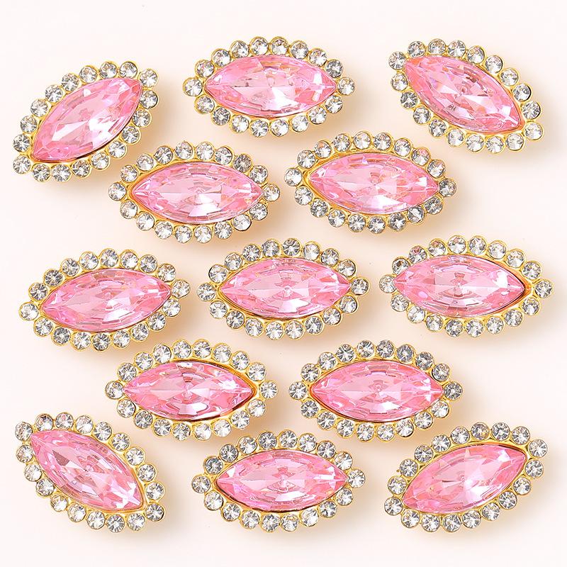 Hand-Sewn Rhinestone Sunflower Crystal Clasp DIY Clothing Accessory