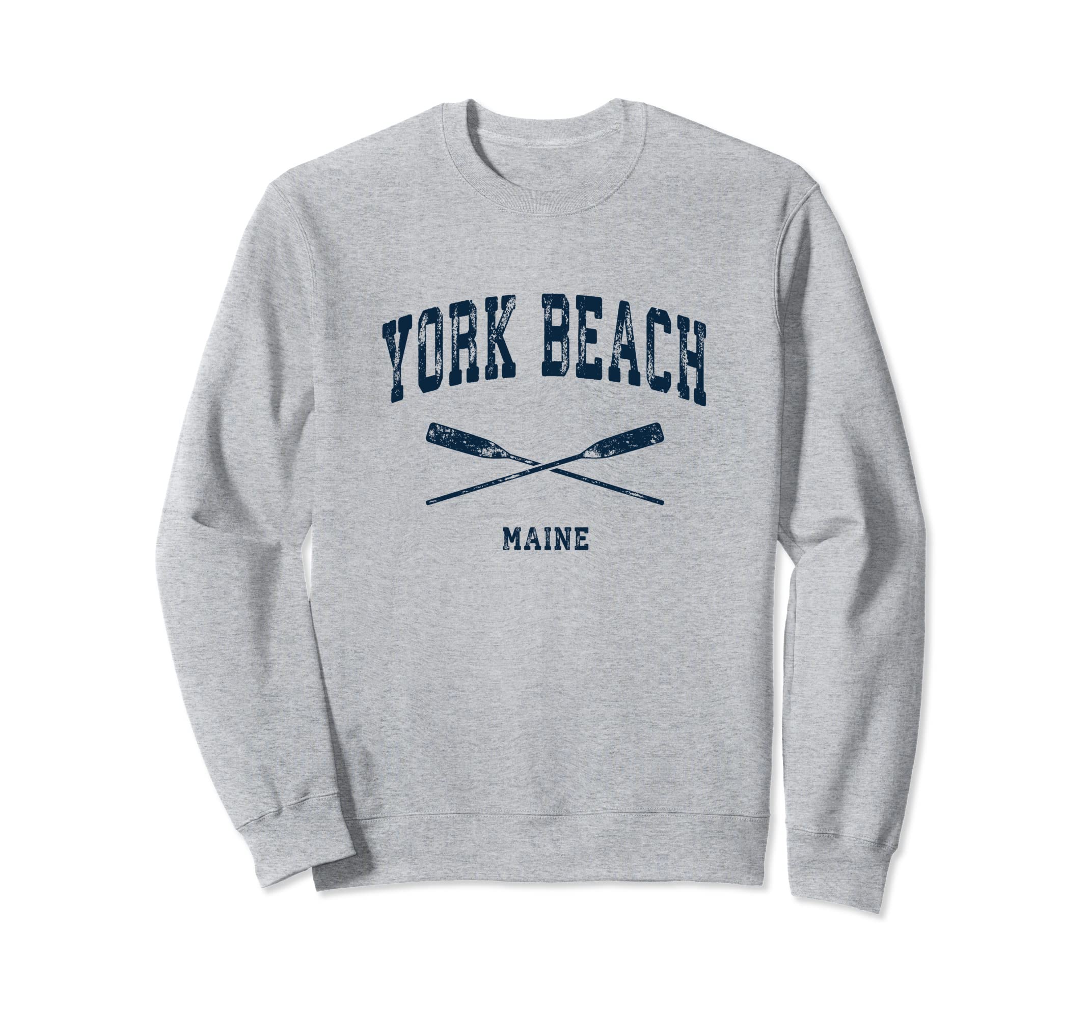 

York Beach Maine Vintage Nautical Cross Полностью темно-синяя толстовка