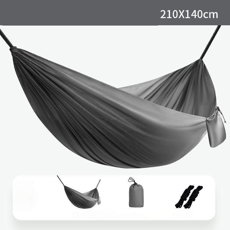 Camping Equipment Hammock Anti Rollover Swing Portable Storage Nylon Parachute Fabric Single and Double Size Outdoor Camping Hiking Garden Hammock
