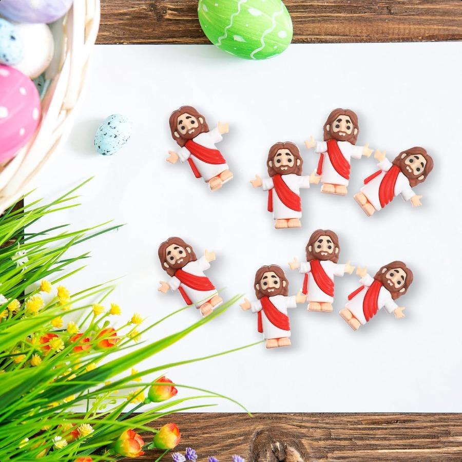 

50 Pcs Mini Jesus Figures Little Christ Figures Christ Toys to Hide and Seek Sunday School Religious Party Favors Gift for East United States