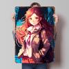 Anime Girl Town Printed Poster Customized Retro Wall Art Vintage Metal Tin Signs for Home Gaming Decoration Room Bar Accessories