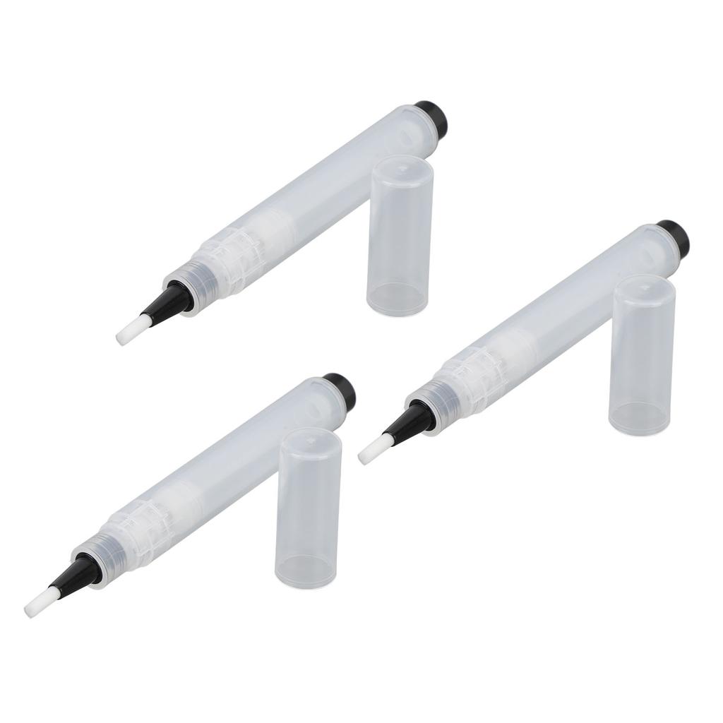 3pcs Empty Refillable Brush Pen for Makeup Portable Transparent Cosmetic Container Pens Applicator