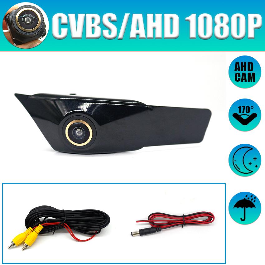 

Full HD AHD CVBS 1920P Golden Fisheye Автомобильная камера переднего вида Парковка Логотип Камера для Toyota Camry XV70 2017 2018 2019 2020 AHD 1920X1080P