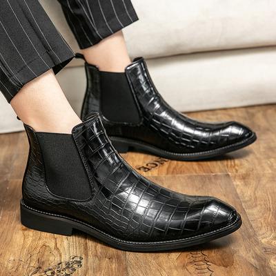 Handgefertigte Luxus-Designermarke Chelsea Kleid Büroschuhe für Herren Lässige Leder Business Stiefel Retro Paar Stiefelette Schuhwerk