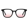 Sunglasses for Women Transparent Black Frame Powder Blusher Glasses Makeup Free Self Beautification Square Large Frame