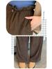 XHK2553 Large Winter Maillard Style Corduroy Pants - Elastic Waist, Retro, Plus Size