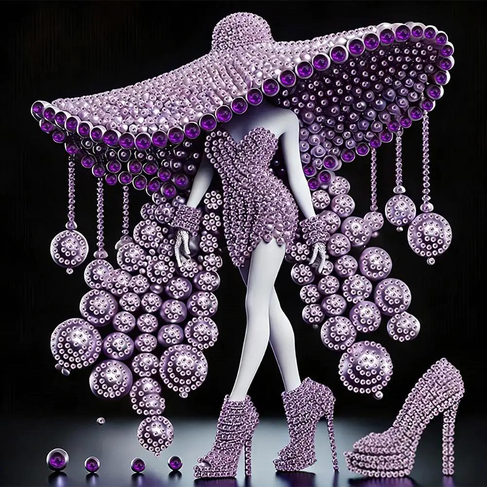 Elegante Dame Spezielle Form Diamantmalerei Set 5D DIY Kristall Strass Malerei Für Heimwanddekoration Kunstgeschenk X0D6
