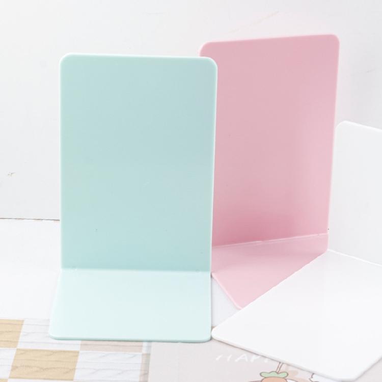 4 Pcs Practical Bookends Acrylic Book Support L-Shape Book Holders Stand Shelf Decorative Bookends for Students