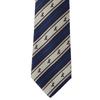 Silk Japanese Regimental Samurai Samurai Blue [Fortuna Tokyo] Men's Necktie, Nishijin-ori Weave, Brand, Stripe, Pattern, 16.