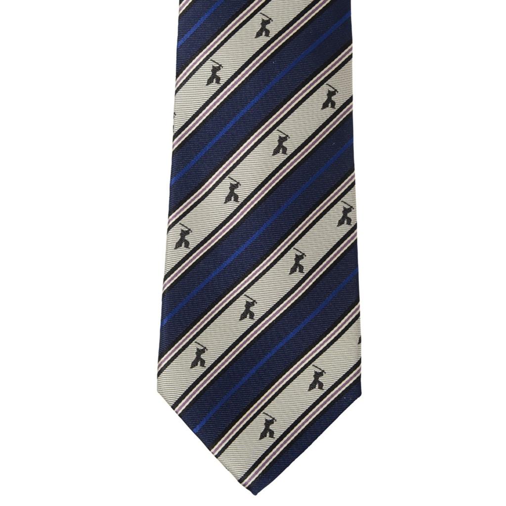 Silk Japanese Regimental Samurai Samurai Blue [Fortuna Tokyo] Men's Necktie, Nishijin-ori Weave, Brand, Stripe, Pattern, 16.