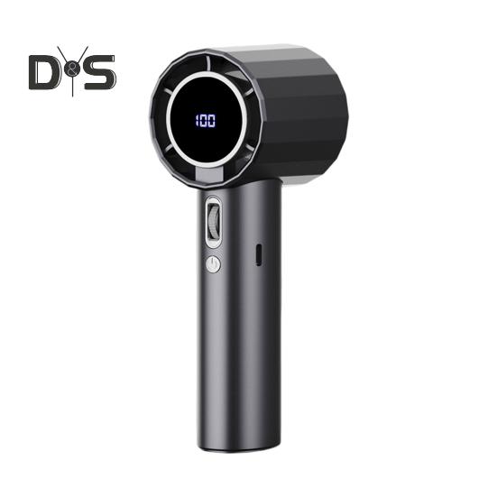 

Ручной охлаждающий вентилятор с 100-скоростным регулируемым ЖК-дисплеем, USB-зарядкой, летний портативный дорожный карманный мини-персональный вентилятор серый