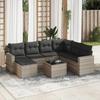 VidaXL Garden Lounge Set with Cushions 8 Pcs, Sofas with Adjustable Feet, Outdoor Furniture Set Patio Terrace, 3219302