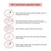 NFC Flash Nail Sticker LED Nail Chip for Smart Luminous Light Nail Sticker Color Gel Nail Polish with Multicolored Chip