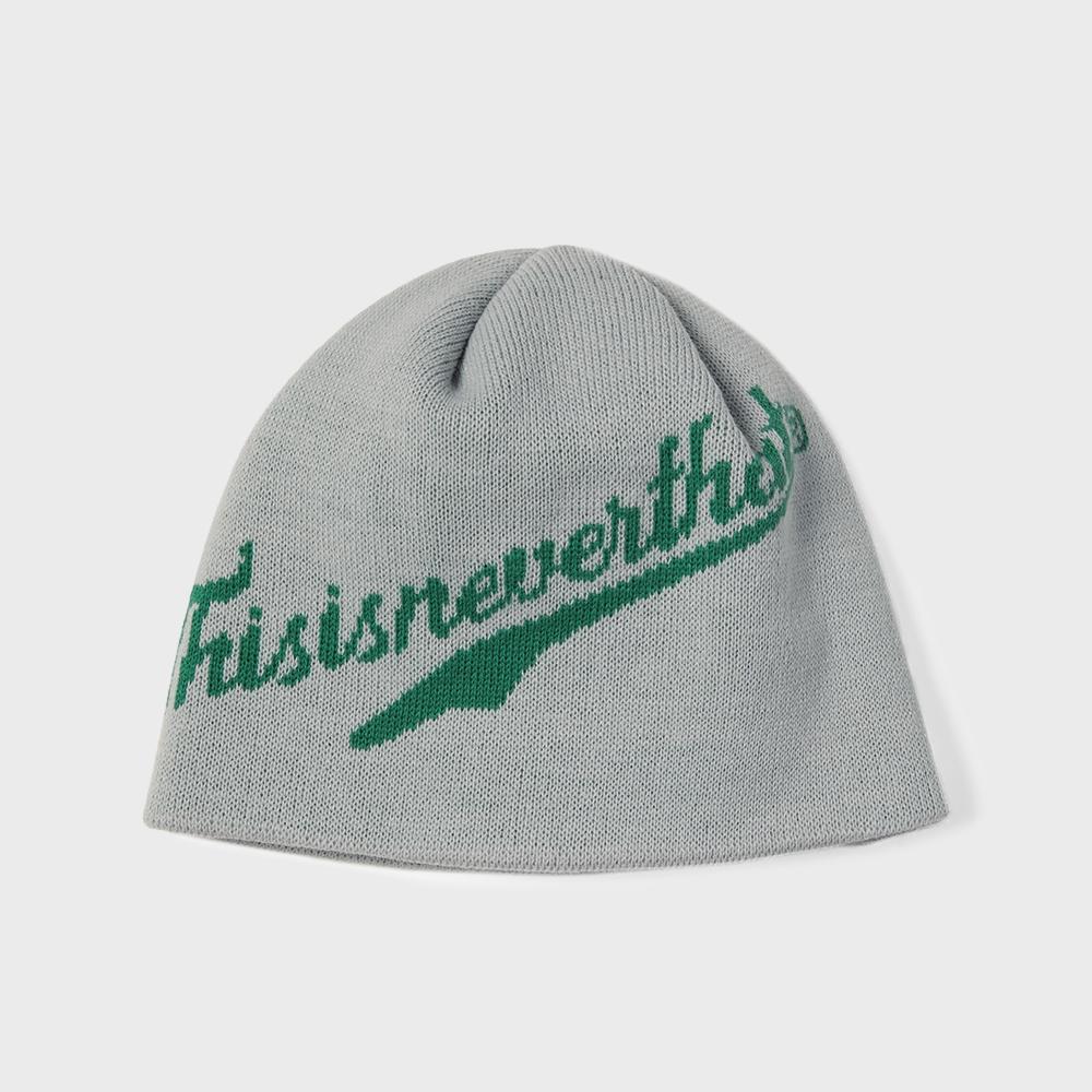 

ThIs Is Never That Шапка-бини с логотипом, без отворота, серая F