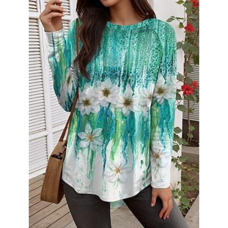 

Жіноча футболка з довгими рукавами з 3D-принтом у смужку та клітинку, з круглим вирізом, з довгими рукавами, осіння, з тваринами, святковий подарунок, одяг, модна вечірня футболка S