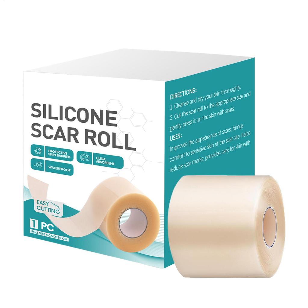 1 Roll Reusable Silicone Scar Sheets Face Scar Removal Patch Fast Healing Repair Strips Beauty Supplies For Adult Kid Women Burn