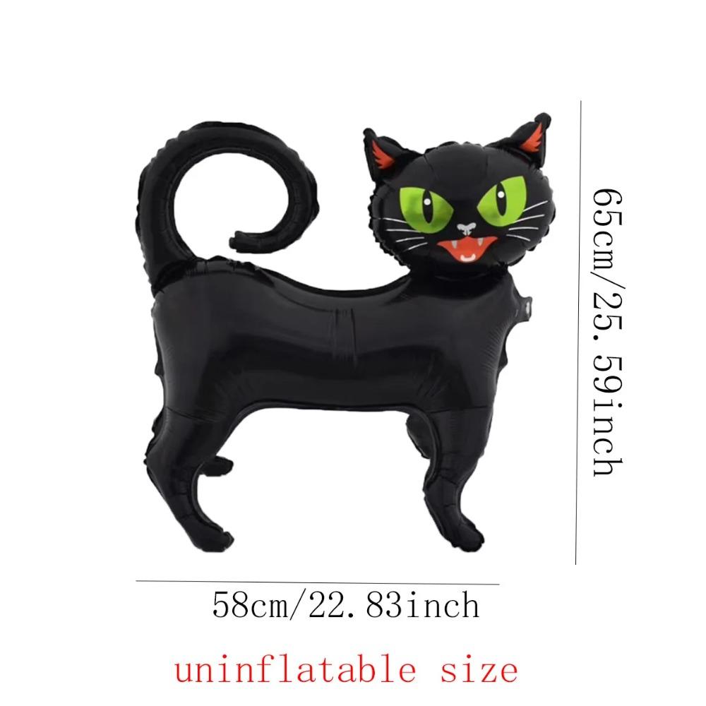 1/3Pcs 3D Stand Halloween Cat Foil Balloons Halloween Party Decorations