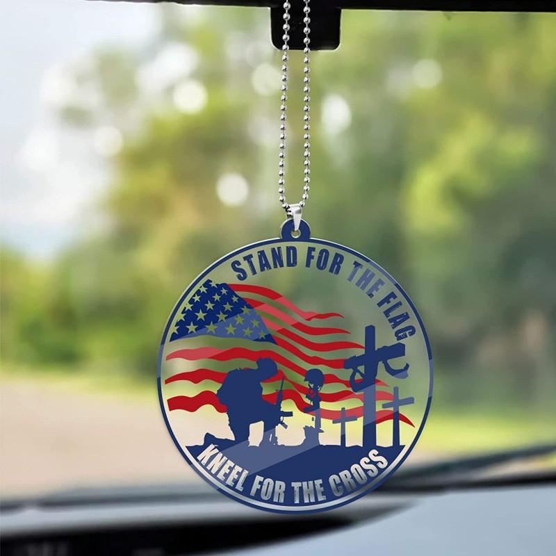 Eyecatching American Acrylic Eagle Flag Car Ornament Colorful Hangings For Home Decor
