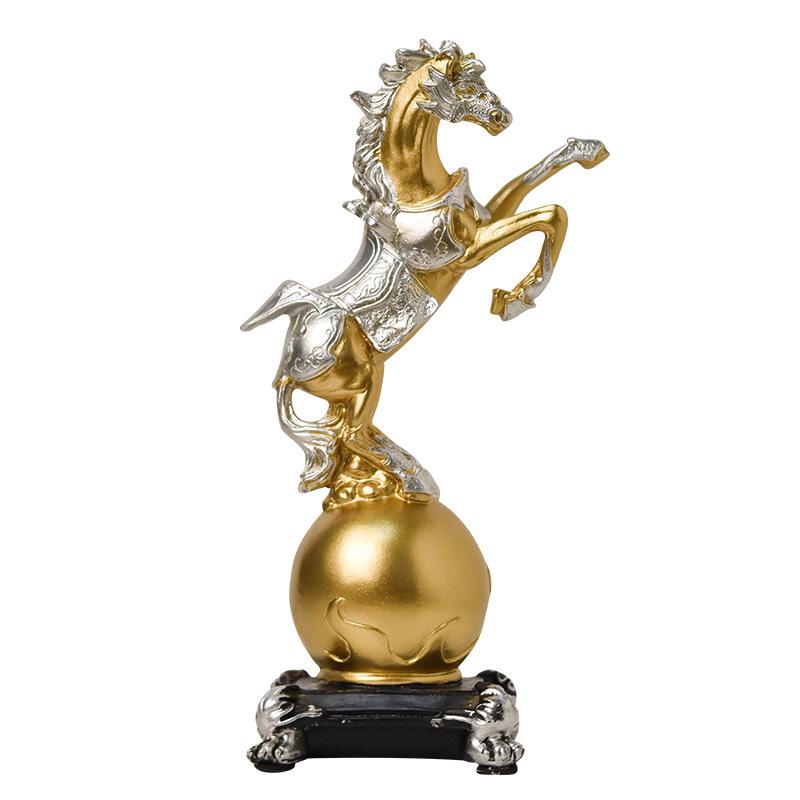 Horse Figurine Creative Living Room TV Cabinet Entrance Closet Home Decoration Item Horse Year Figurine