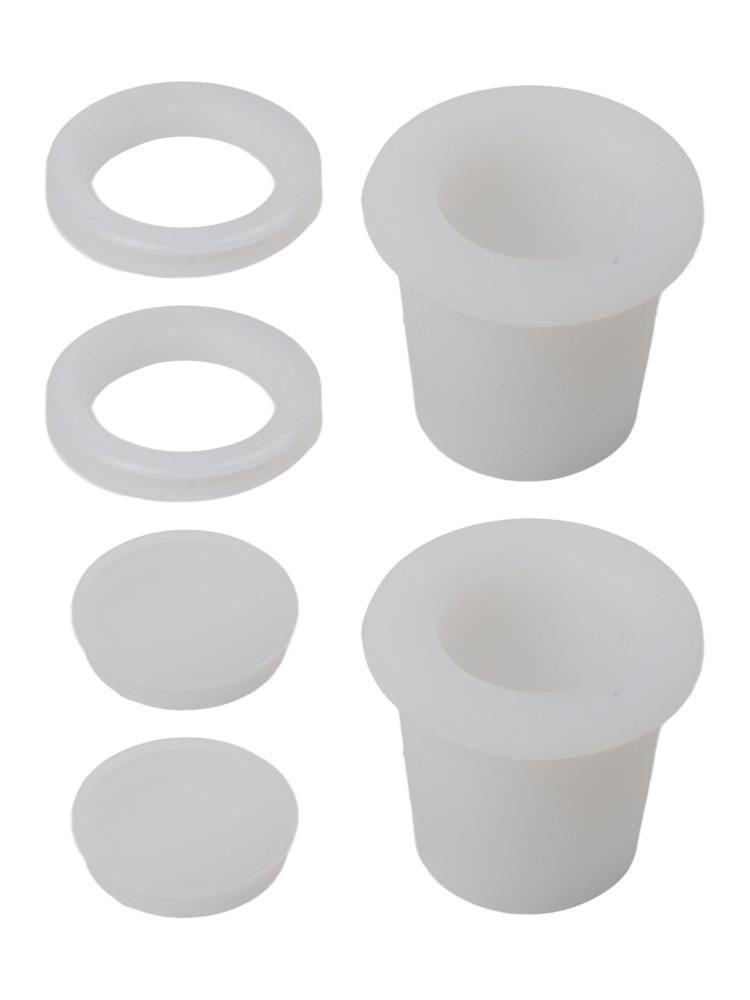 2 Sets Patio Umbrella Hole Loop& Cover Set Silicone Wedge For 2-2.5 Inch Hole Outdoor Table Umbrella Hole Ring