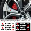 TRR600-4PCS Car Door Handle Emblem Decals Wheel Rims Body Decoration Stickers For Ford Focus Fiesta Ranger Mondeo S-MAX Kuga Mustang