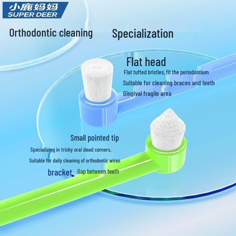 FAWNMUM Single Tuft Orthodontic Soft Toothbrush