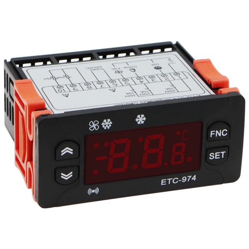 ETC-974 220V NTC Sensor Digital Temperature Controller Microcomputer Thermostats Refrigeration Alarm Defrosting Device