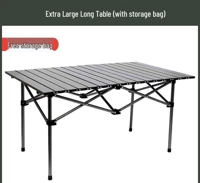 Portable Outdoor Aluminum Folding Table and Chair Set for Camping and Picnics
