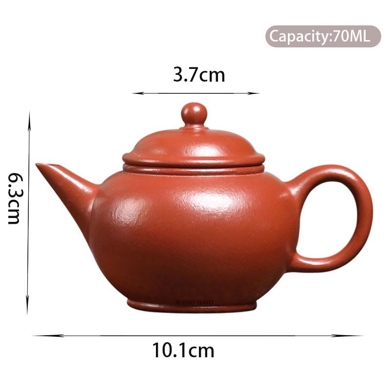 

70ml Chinese Yixing Purple Clay Teapot Small Capacity Tradition Handmade Zisha Tea Pot Beauty Tea Infuser Kettle Tea Set