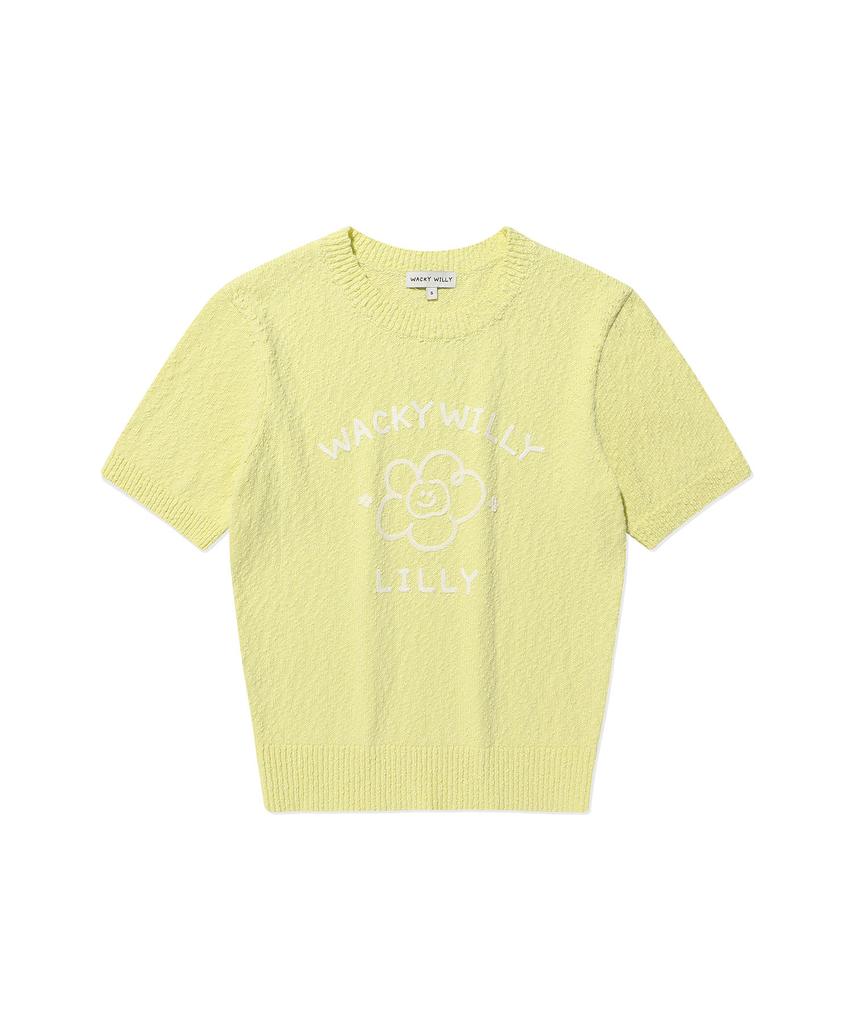 WACKY WILLY Women'S Big Lily Graphic Short Sleeve Knit Green