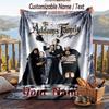 Custom Text Flannel Throw Blanket, Lightweight Cozy Bed Sofa BlanketThe Addams Family