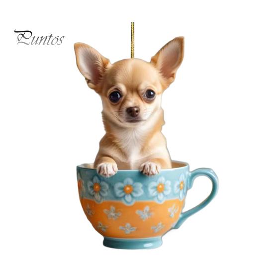 

Акриловое подвесное украшение в виде собаки с кулоном и шнурком, легко подвешивается, креативное украшение на рождественскую елку, сумка-подвеска A