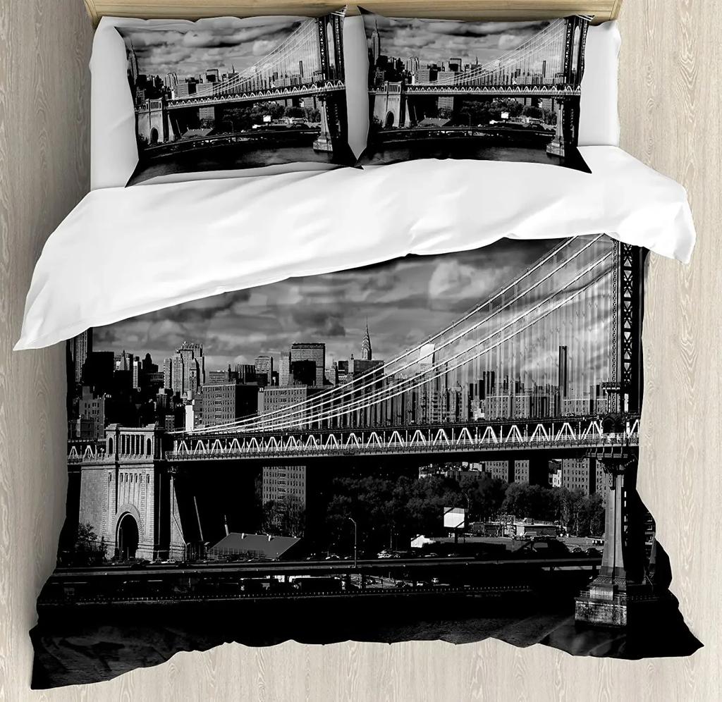 New York Bedding Collection For Bedroom Bed Home New York City Collage Featuring With Different Duvet Cover Quilt Cover And Pillowcase