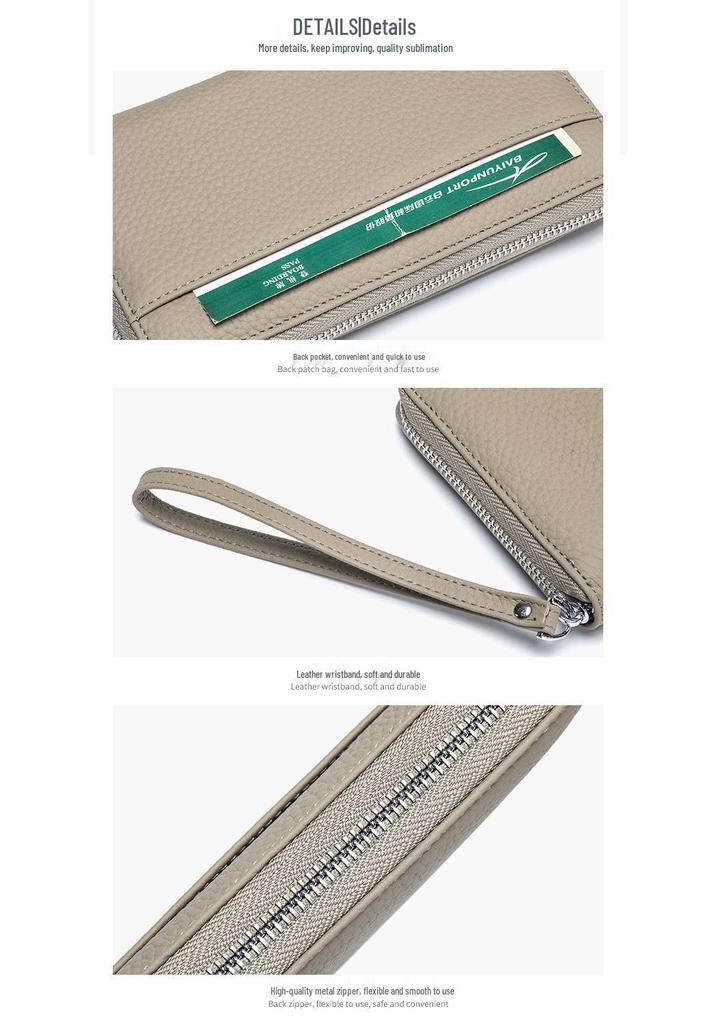 Genuine Leather Women's Anti-Theft Passport Holder & Large Capacity Wallet