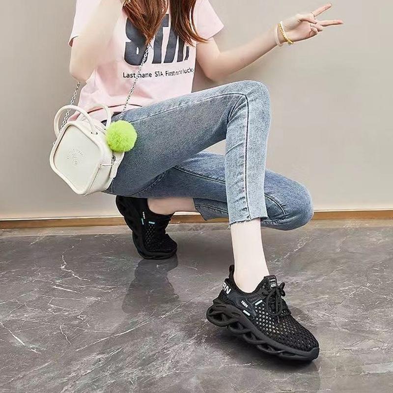 Women Anti Slip Hollow Mesh Shoes Breathable Summer New Sneakers Casual Sports Shoes Running Shoes
