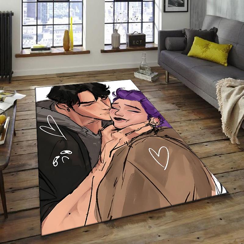 1pc KPop Demon Hunters RUMI8 Design Area Rug - Non-Slip, Soft & Cozy Floor Mat for Living Room, Bedroom, Office - Indoor/Outdoor Decorative Carpet